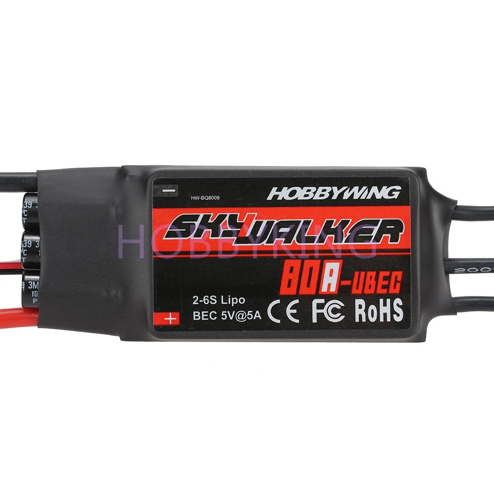 

Original Hobbywing Skywalker 80A Brushless ESC Speed Controller With UBEC for Rc helicopter DROP SHIP