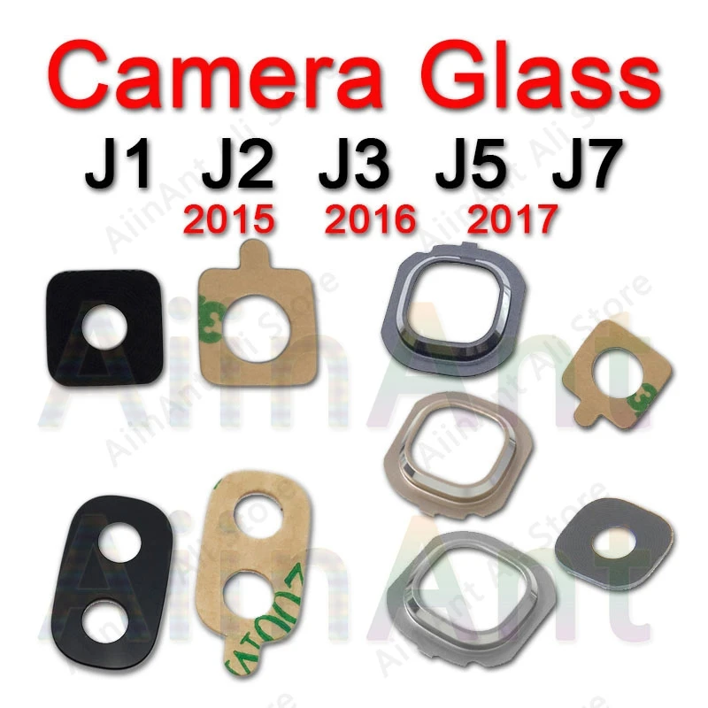 Стеклянная задняя камера для Samsung Galaxy J3 J5 J7 2015 2016 2017 J320 J530 J730 кольцо с наклейкой |