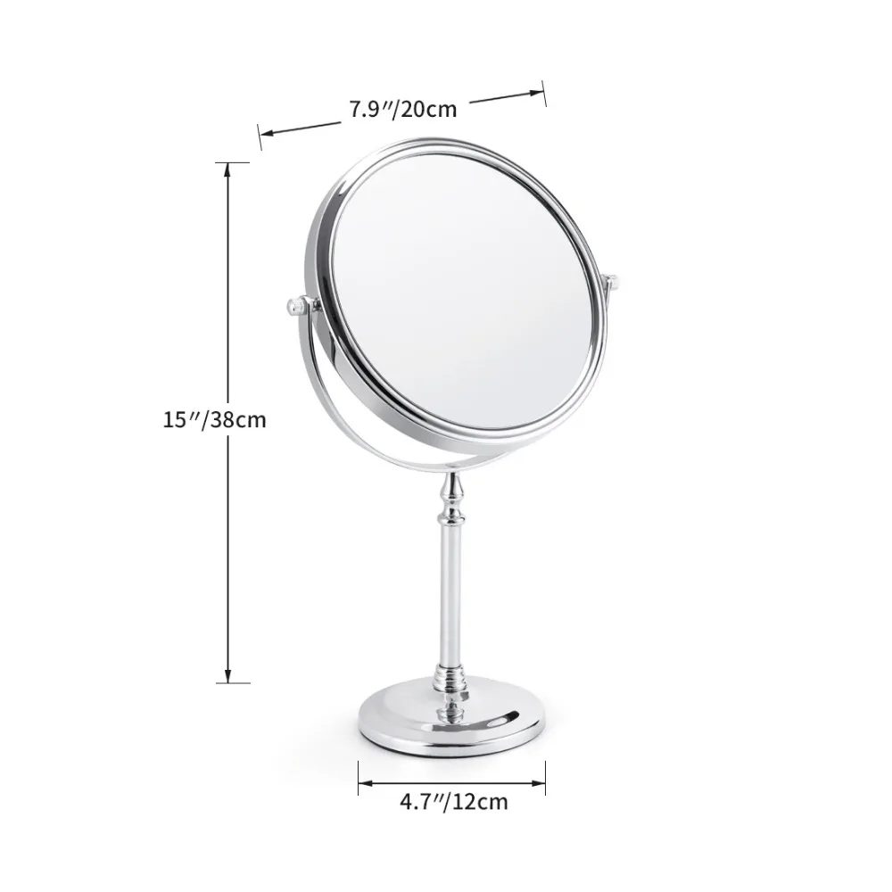 1х 5х 7х 10х увеличение зеркало для макияжа вращающееся на 360 профессиональное настольное косметическое зеркало " двухсторонняя Лупа подставка