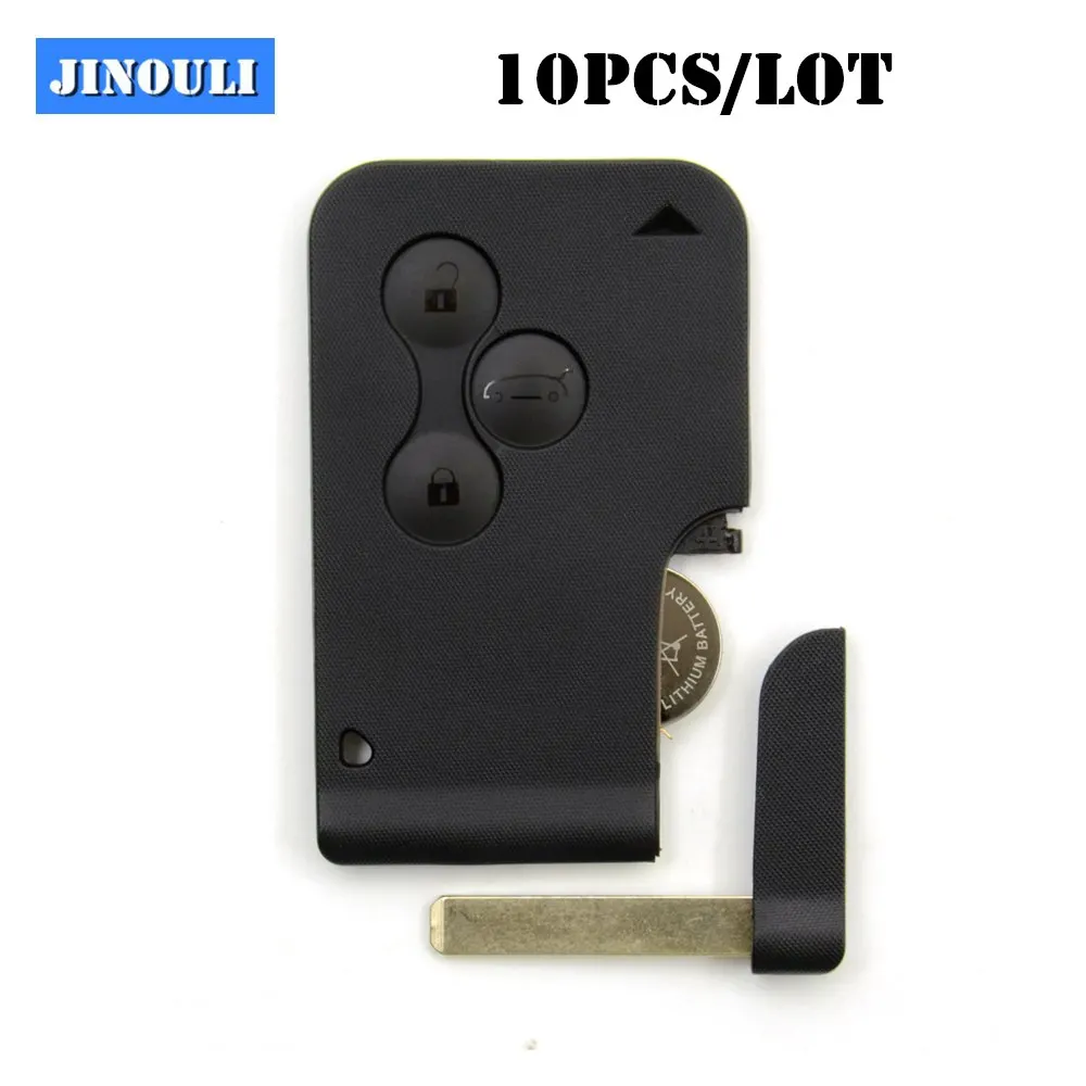 10PCS Smart Remote Key Card for Renault Megane 3 Buttons Remote Car Key