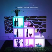 Новая светодиодная мебель для гостиной водонепроницаемый Светодиодный Дисплей Чехол 40 см x 40 см x 40 см RGB перезаряжаемый шкаф для коктейлей для бара kTV disco