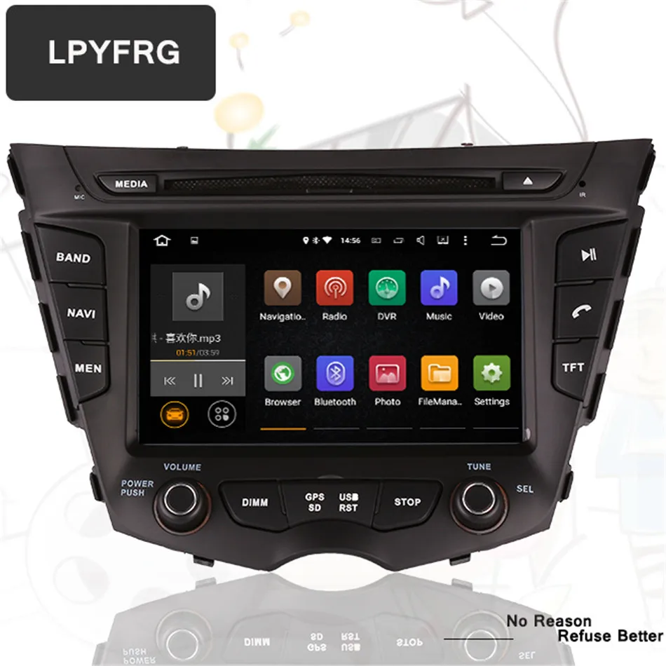 4G Android 9.0 Car DVD Player For Hyundai Veloster 2011 2012 2013 2014 2015 2016 2017 Gps navigatio