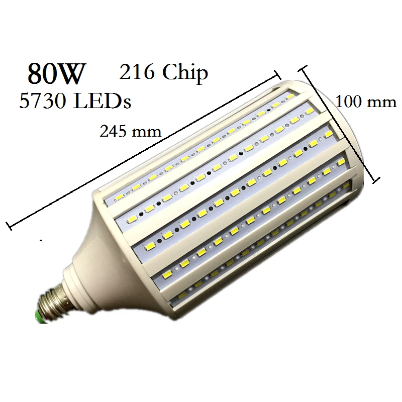 Лампада, 40 Вт, 50 Вт, 60 Вт, 80 Вт, 100 Вт Светодиодный светильник 5730 2835SMD E27 E40 E26 B22 110V 220V кукурузы лампа подвесной светильник ing люстра потолочный светильник