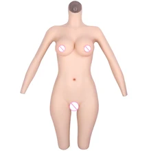KOOMIHO E cup 5-point Vagina Bodysuit with Arm Crossdresser Shemale Realistic Silicone Breast Forms Fake Boobs for Cosplay 4G KOOMIHO E cup 5-point Vagina Bodysuit with Arm Crossdresser Shemale Realistic Silicone Breast Forms Fake Boobs for Cosplay 4G