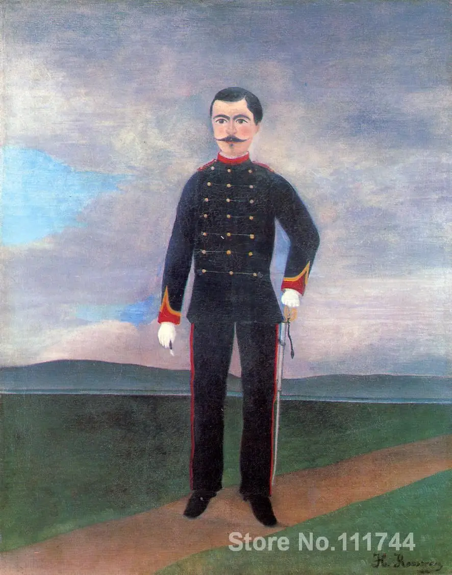 

artwork for home Portrait of Frumence Biche in Uniform Henri Rousseau paintings Hand painted High quality