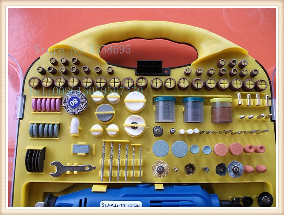 

220V Electric grinder + 183pcs Electric Rotary Grinder Polish Sanding Tool Kit goldsmith ROTARY TOOLS