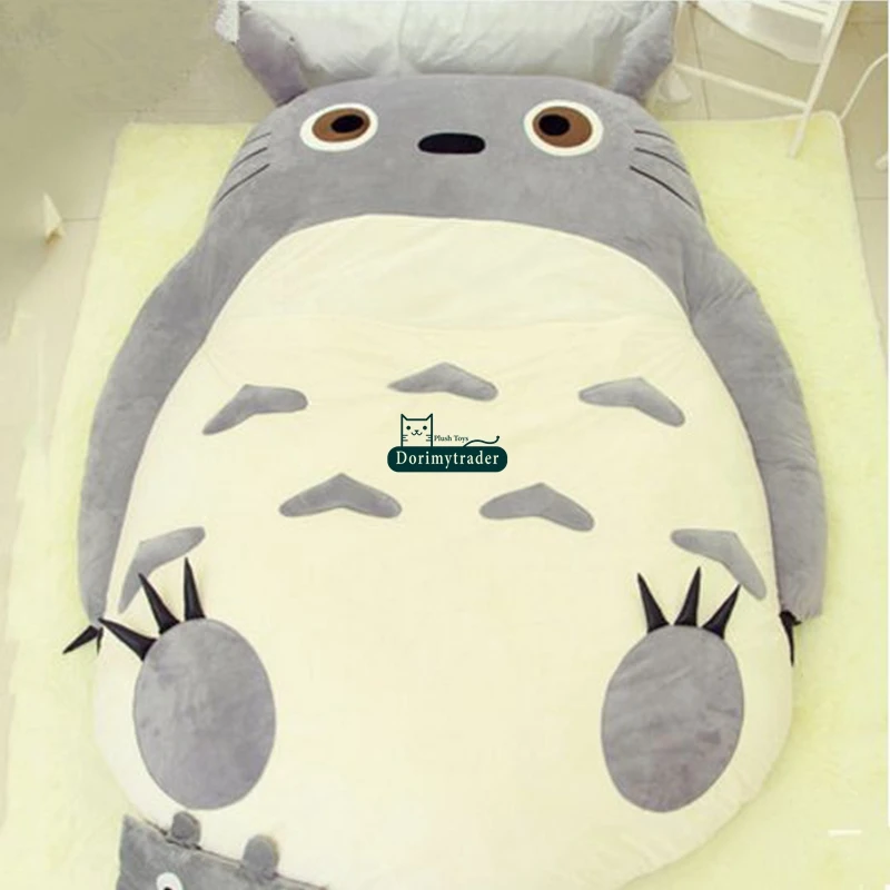 

Dorimytrader High Quality 200cm X 150cm Big Anime Totoro Bed Cute Huge Totoro Bed Tatami Carpet Sofa Beanbag Nice Gift DY61279
