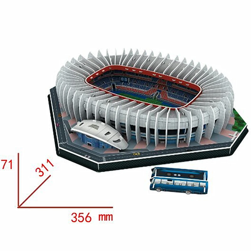 Классический пазл 3D головоломка архитектура стадион Франция Parc des Princes футбольные стадионы игрушечные масштабные модели наборы из строительной бумаги