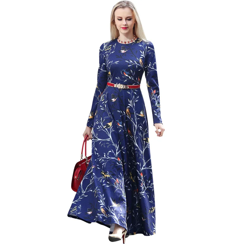 Vintage Floral Print Female Long Sleeve Maxi Dress New Spring Celebrity-Inspired Party Dress Plus Size Women Clothing 5490 long-floral-maxi : image Vintage Floral Print Female Long Sleeve Maxi Dress New Spring Celebrity-Inspired Party Dress Plus Size Women Clothing 5490 long-floral-maxi