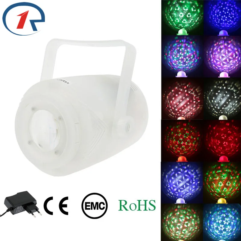 

ZiRight RGBWA Color Changing LED Stage Light Effect Auto Run Sound Activation IR Remote 5 LEDs 20W Gobo Lamp Disco lighting
