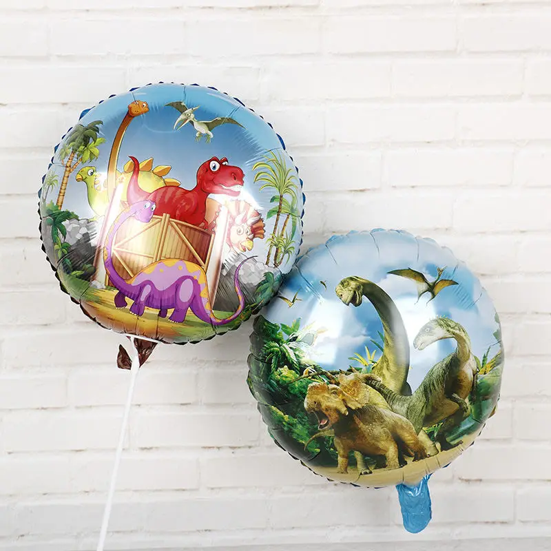 18 дюймов воздушные шары из алюминиевой фольги с динозавром 50 шт. воздушные шары для детского душа вечеринка для мальчика день рождение украшения детские игрушки - Цвет: 18R013015mix