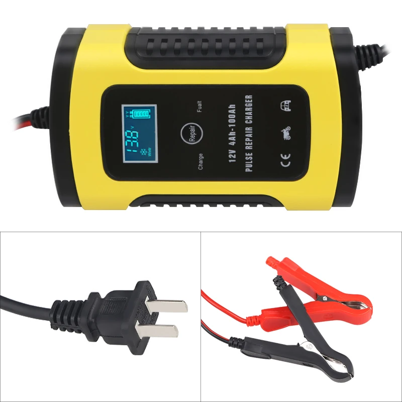 

Automatic 12v Charger Car Battery For Lead Acid Car Battery Intelligent Charger Pulse Repair Type Smart Motorcycle