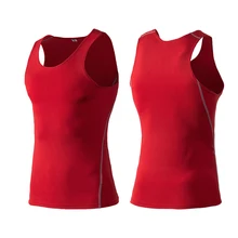 Для мужчин Фитнес Gym базовый Слои Топ сжатия без рукавов спортивные обтягивающие футболки дышащие кроссовки обучение жилет