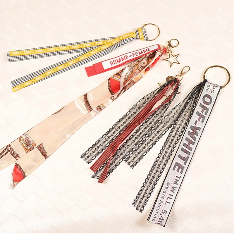 Tidal Wave Ribbon Personality Originality Letter Ins Keychain Pants Decorations Men And Women Backpack Pendants FKJ | Дом и сад