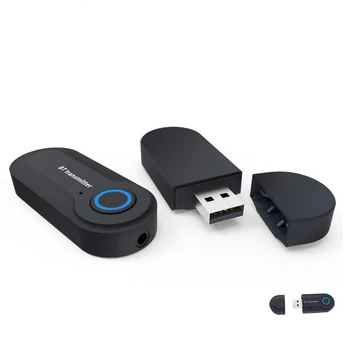 

Bluetooth Transmitter 3.5MM Jack Audio Adapter Wireless Bluetooth V4.0 Stereo Audio Transmitter Adapter Black For Headphones TV