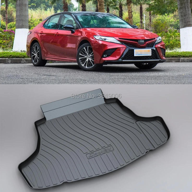 

LUCKEASY Non-Slip Waterproof 3D TPO Trunk Boot Cargo Mat Recycled Durable For Toyota Camry 2018 Car-styling