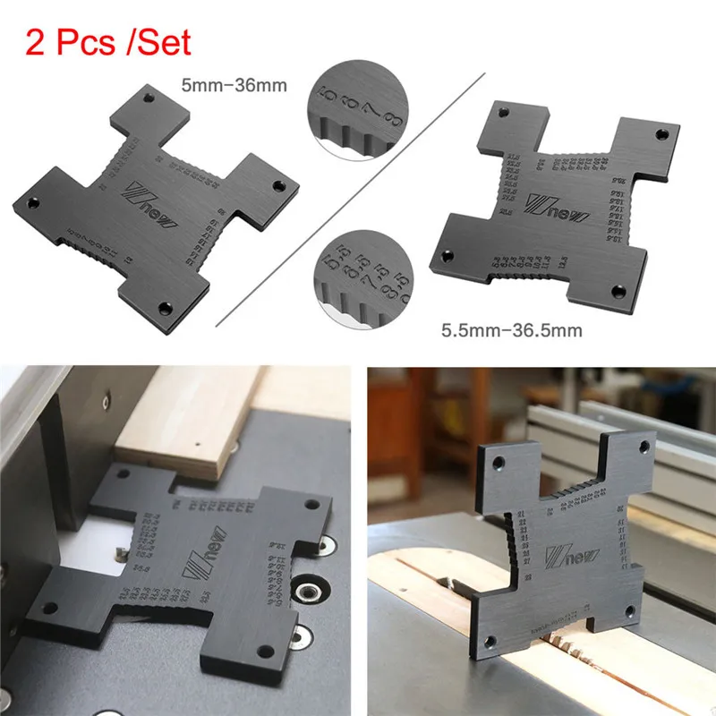 

2Pcs Height Gauge Woodworking Router Table Electric Circular Saw Engraving Machine Measuring Tool Ruler flipping height tool