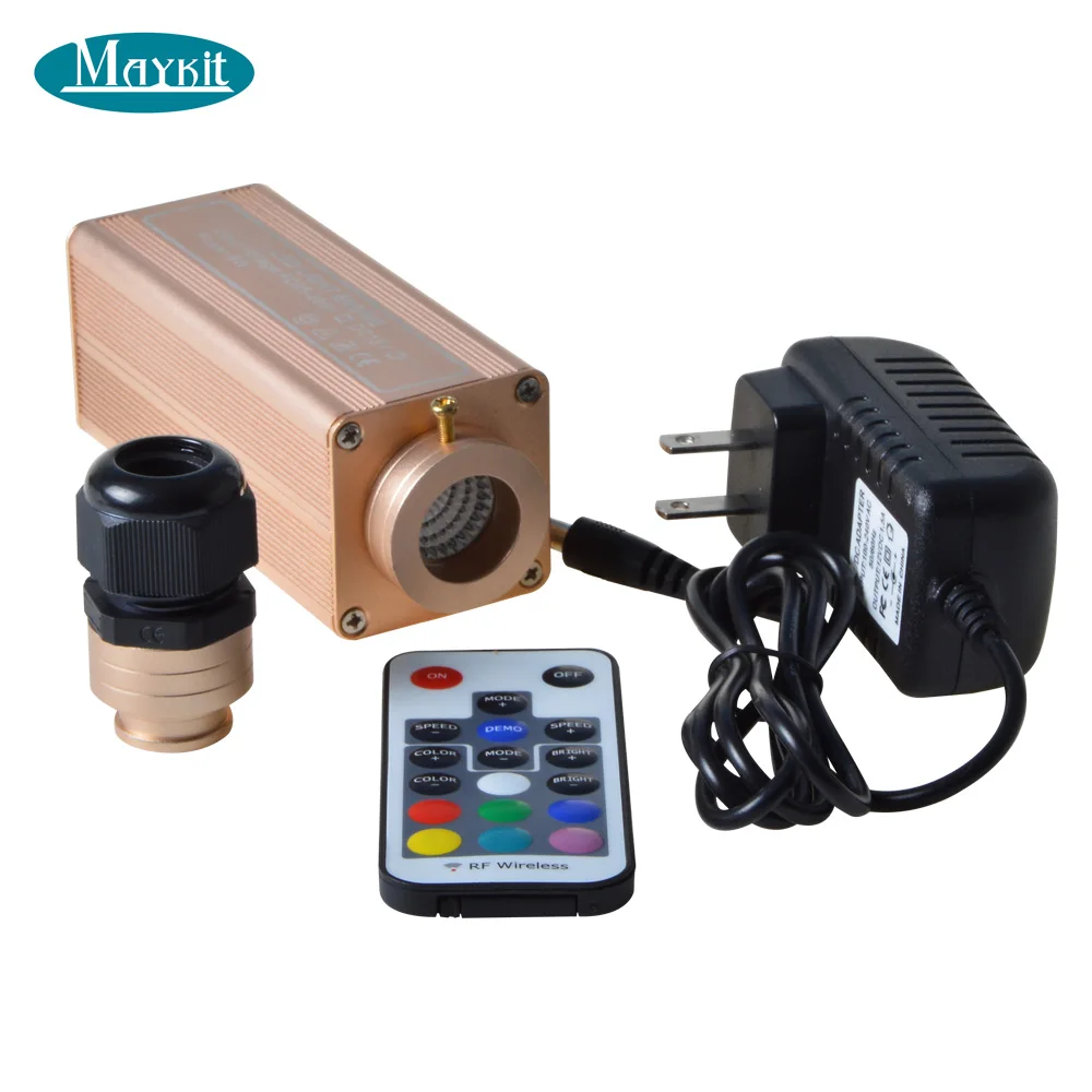Dimmable 9W led fiber optic illuminator for ceiling sky star with 7 kinds color changing for any fibre optic
