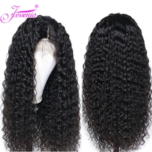 Кудрявые передние волосы на кружеве парики предварительно сорванные с волосами младенца Remy бразильские парики 13*4 Кружева передние парики для черных женщин 150% Плотность