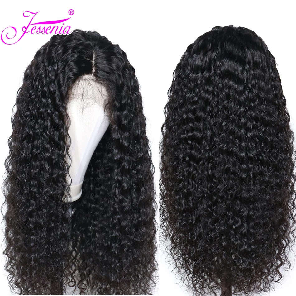 

Curly Lace Front Hair Wigs Pre Plucked With Baby Hair Remy Brazilian Wigs 13*4 Lace Front Wigs For Black Women 150% Density