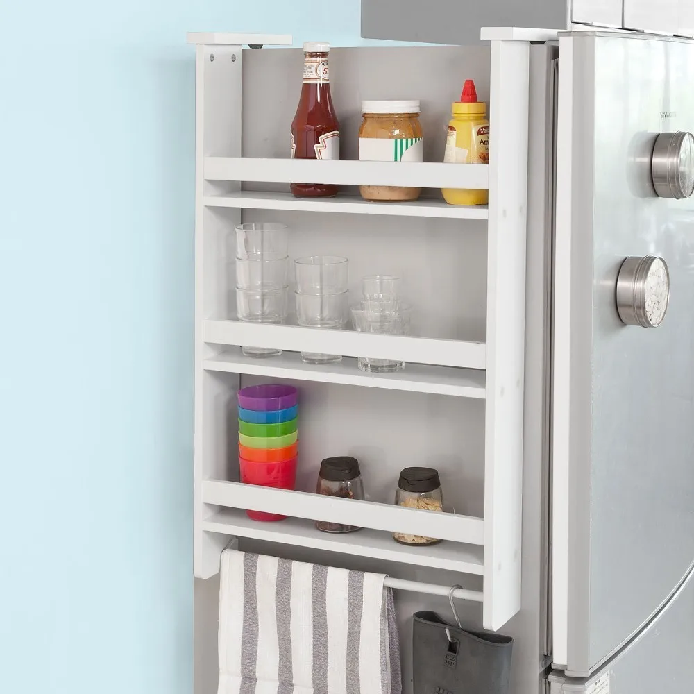 

SoBuy FRG150-W Refrigerator Hanging Shelf 3 Tiers Kitchen Spice Rack Kitchen Cabinet