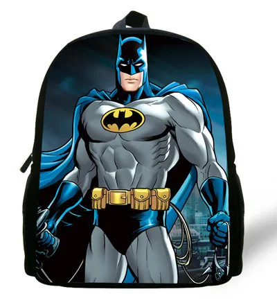 12-дюймовый Mochila рюкзак Бэтмен Дети дошкольного возраста сумка для маленьких мальчиков рюкзак школьный портфель с рисунком героев из мультфильма; подходит для детей в возрасте от 1 до 6 лет студенческий Повседневное сумка