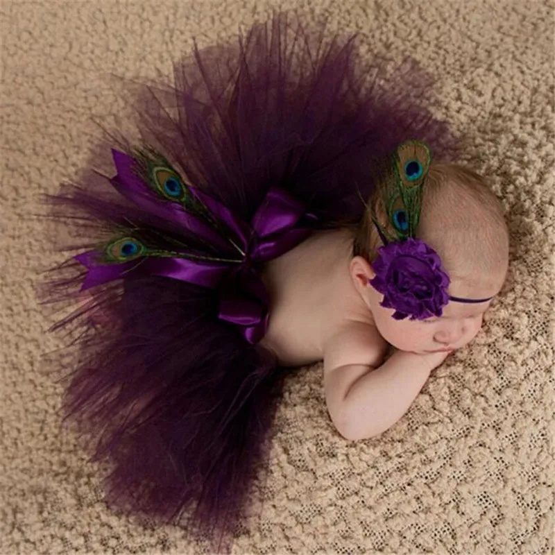 2Pcs Baby Newborn Photography Props Baby Tutu Skirt Photo Props and Flower Headband Hat for Newborn baby Photography Accessories baby boy souvenirs and giveaways	 Baby Souvenirs
