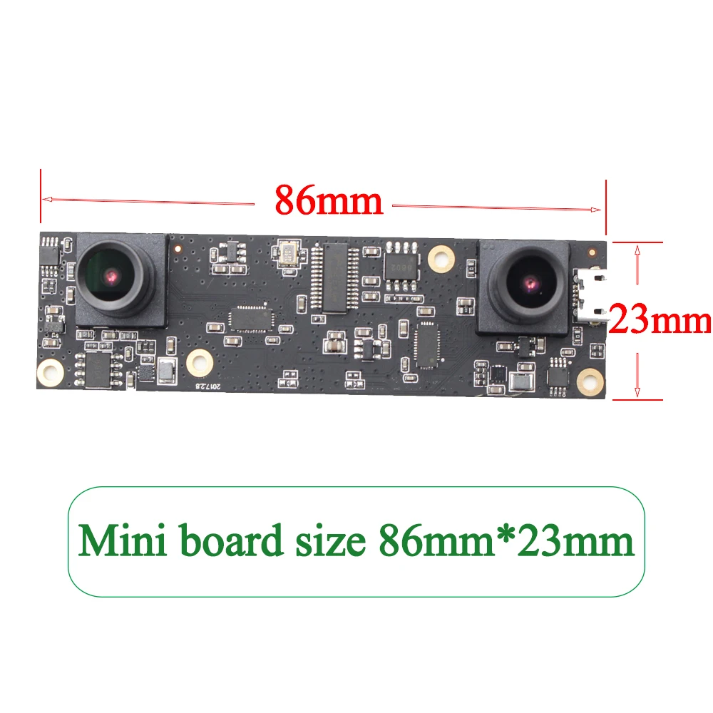 ELP Aptina AR0330 цветная CMOS двойная линза Micro USB Full HD плата модуля камеры OTG UVC Plug Play стерео