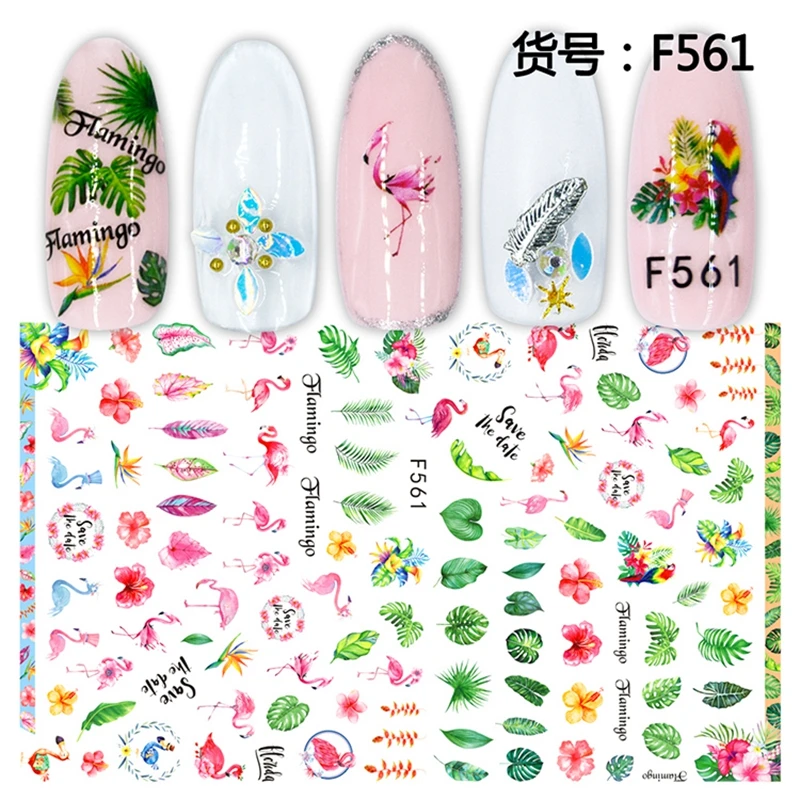 

New Arrival 3D Super Thin Nail Stickers Tips Nail Art Adhesive Decals Manicure Tool Cute Cute Animal Flower Nail Decals