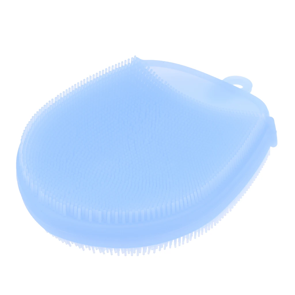 Silicone Massage Bath Glove Brush Shower Exfoliating Body Massage Scrubber Red / Orange / Pink / Blue
