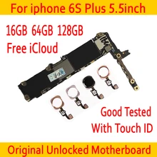 Оригинальная разблокированная материнская плата для iphone 6 S Plus с сенсорным ID/без сенсорного ID, для iphone 6 S Plus материнская плата 16 Гб 64 Гб 128 ГБ