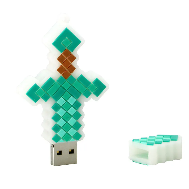 Pendrive Cartoon Game Diamond Sword USB Flash Drive Thumdrive CLE USB Memoria Stick 8GB 16GB 32GB 64GB Flash Card Gift for Child Pendrive Cartoon Game Diamond Sword USB Flash Drive Thumdrive CLE USB Memoria Stick 8GB 16GB 32GB 64GB Flash Card Gift for Child