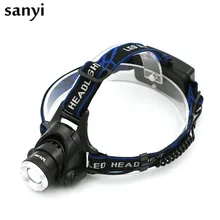 Увеличение/уменьшение зума приближающий высоко Мощность 2000 люмен CREE XM-L T6 светодиодный налобный фонарь с 3 режимами Перезаряжаемые задний фонарь для кемпинга на открытом воздухе