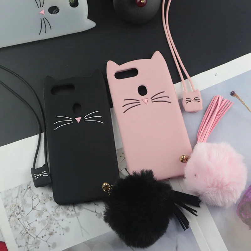 

Cute 3D Cartoon Cases for Vivo Y83 Glitter Beard Cat Lovely Cover for V7 Plus V9 Y21 Y22 V3 max Y55 Y66 Y67 Y75 Y79 Y85 A39 Y71