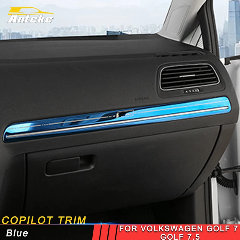 

ANTEKE For Volkswagen Golf 7 Golf 7.5 Car Styling Copilot Driver Seat Trim Cover Frame Sticker Interior Accessories