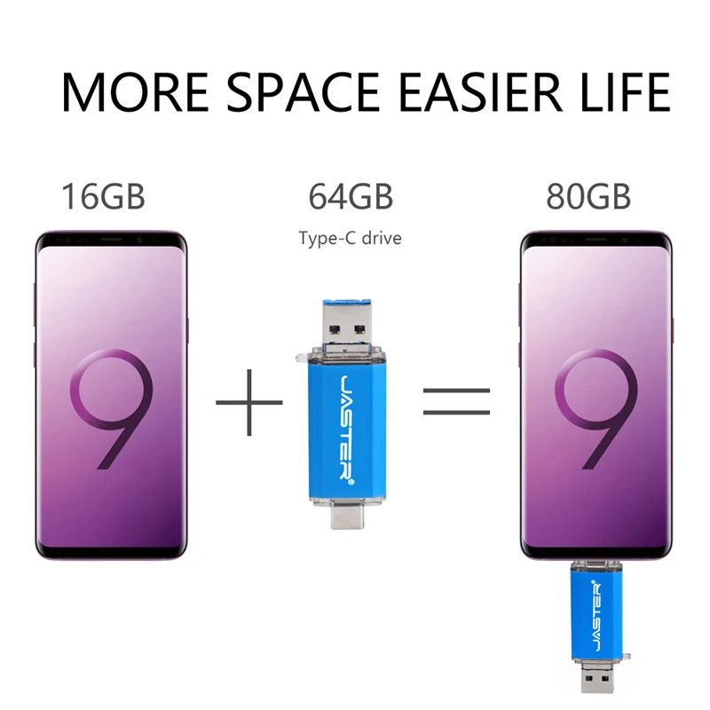 JASTER usb3.0 3 в 1 цветной OTG USB флеш-накопитель 16 ГБ 32 ГБ Флешка 4 Гб 6 ГБ 64 Гб U диск USB флеш-накопитель для ПК/телефона Android