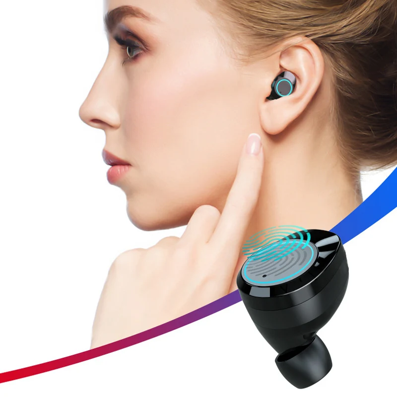 Капсулы с сенсорным управлением беспроводные TWS наушники V5.0 Bluetooth гарнитура