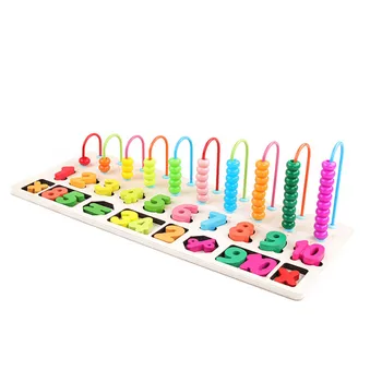

Kids Counting Stacking Board Wooden Math Toy Learning Educational Toys colorful Children Counting Stacking Math Toy learning