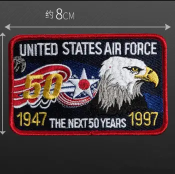 

5pcs The United States Air Force Patch Embroidery 50 Anniversary Badge Cloth Eagle Armband Combat Brassard Military Emblem