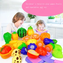 11 шт./12 шт. Пластик Кухня Еда фрукты овощи для резки Дети Притворяться, играть в развивающие игрушки Кук Косплэй безопасности Кухня игрушки