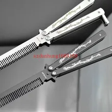60 шт. умный тренировочный гребень бабочка двойной нож «дракон» мульти металлическая вешалка форма тренера гребень
