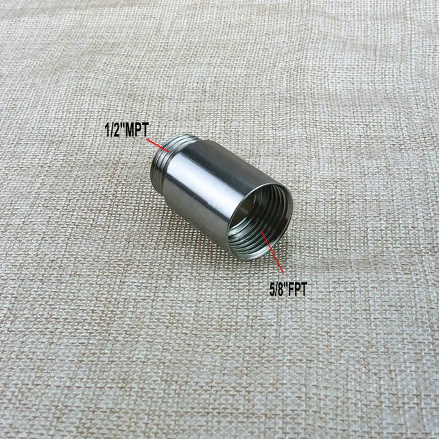 

Homebrew hardware 1/2" to 5/8" adapter 1/2"MPT to G5/8"FPT for beer faucet