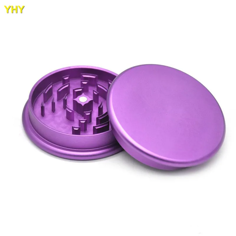 Aircraft Aluminium Grinder 2 Layers 53mm High Grade Herb Spice Crusher Tobacco Metal Grinder Green Purple Gold05