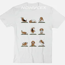 Для мужчин футболка бигли обувь для отдыха; принты; индивидуальная футболка