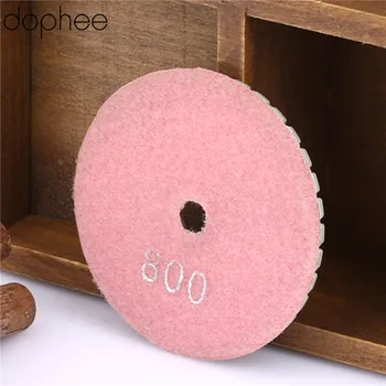 

dophee 80mm/3" Professional Wet/Dry Granite Concrete Marble Diamond Polishing Pads Disc Sander Pad Grits #800 1PC Pink Tool