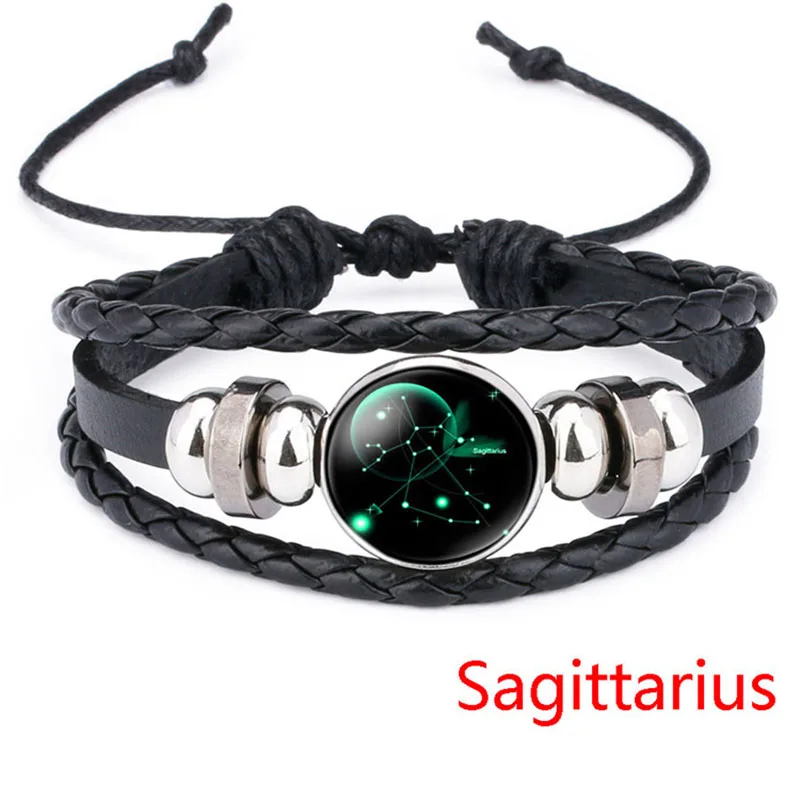 12 знаков зодиака Braclet ювелирные изделия со стеклом кабошон Зодиак созвездие