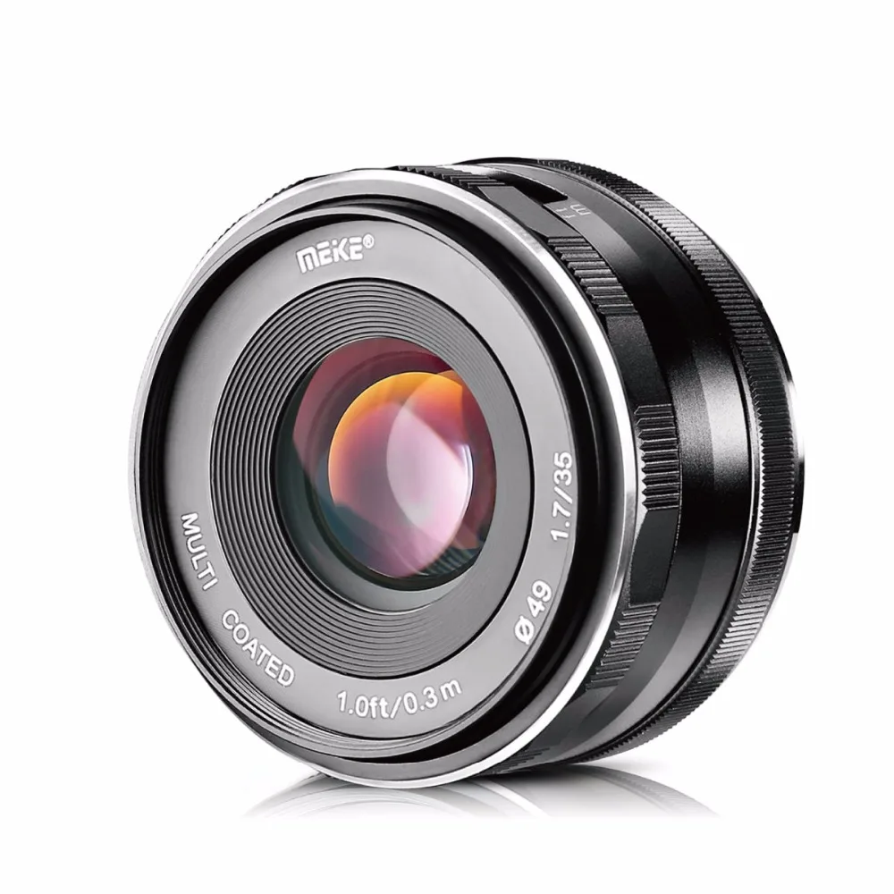 Meike MK-35mm F1.7 ручной фокусирующий объектив для цифровой камеры Olympus микро 4/3 EM10/EM5/EM1/EP5/EPL3 и Panasonic G7/6/5/4/3+ Бесплатный подарок