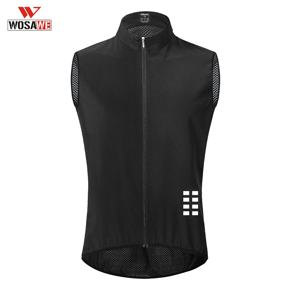

WOSAWE Cycling Vest Sleeveless Reflective Summer Running Hollow out Vest Waterproof Mesh Fabric Breathable Clothes Ropa Ciclismo