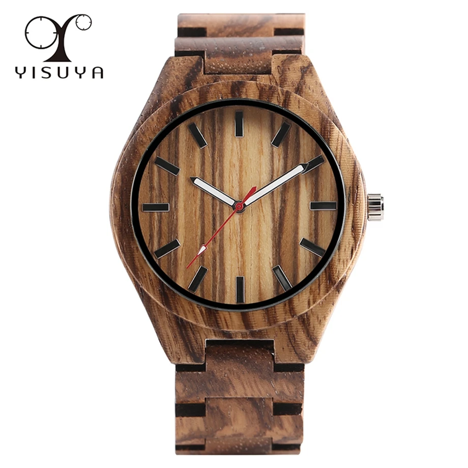 

Wooden Wrist Watch Fashion Vintage Round Men Watches Wood Strap Quartz Analog Clock Gifts relogio masculino