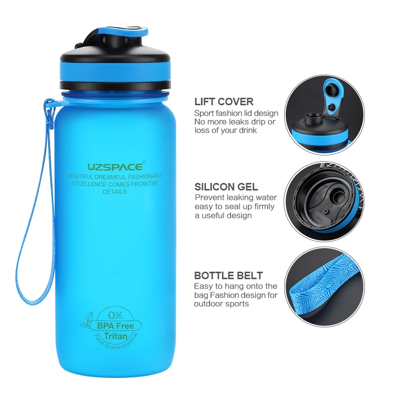 650 мл пищевые спортивные бутылки для воды, пластиковые герметичные высококачественные Портативные велосипедные бутылки для путешествий, кемпинга, пеших прогулок, BPA Free